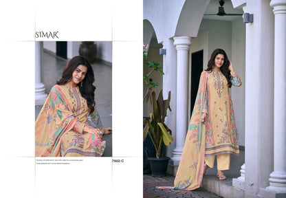 Minaaz Simar Viscose Muslin Pant Style Suits Wholesaler Ahmedabad