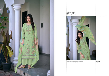 Minaaz Simar Viscose Muslin Pant Style Suits Wholesaler Ahmedabad