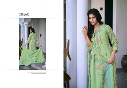 Minaaz Simar Viscose Muslin Pant Style Suits Wholesaler Ahmedabad