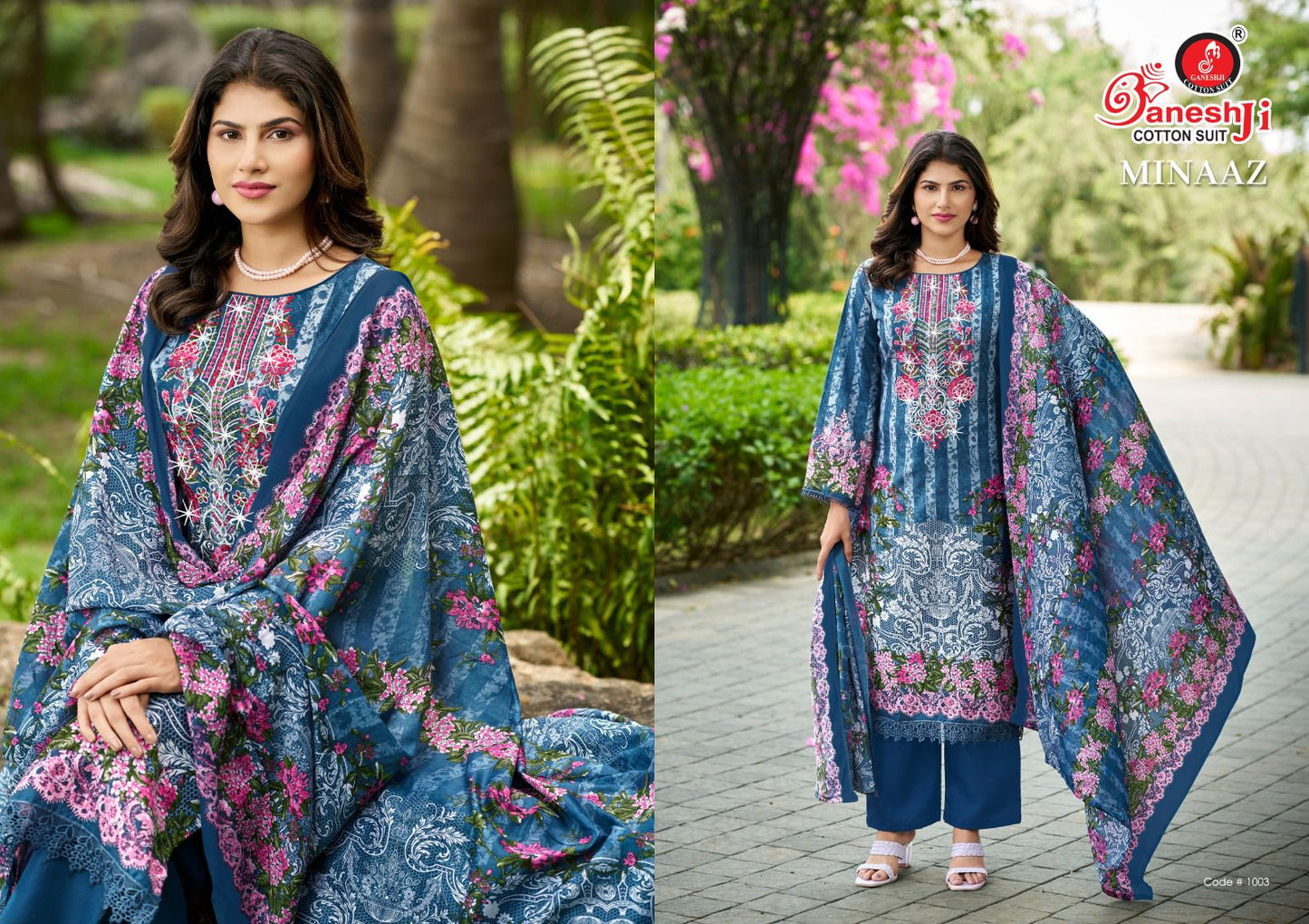 Minaaz Vol 1 Ganeshji Mix Cotton Karachi Salwar Suits Manufacturer India