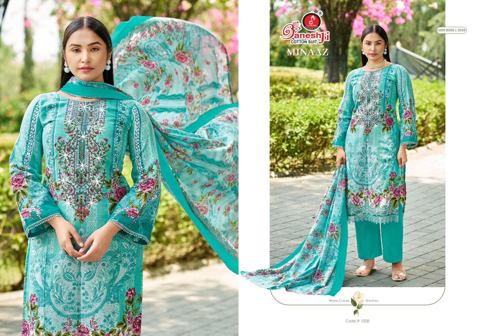 Minaaz Vol 1 Ganeshji Mix Cotton Karachi Salwar Suits Manufacturer India