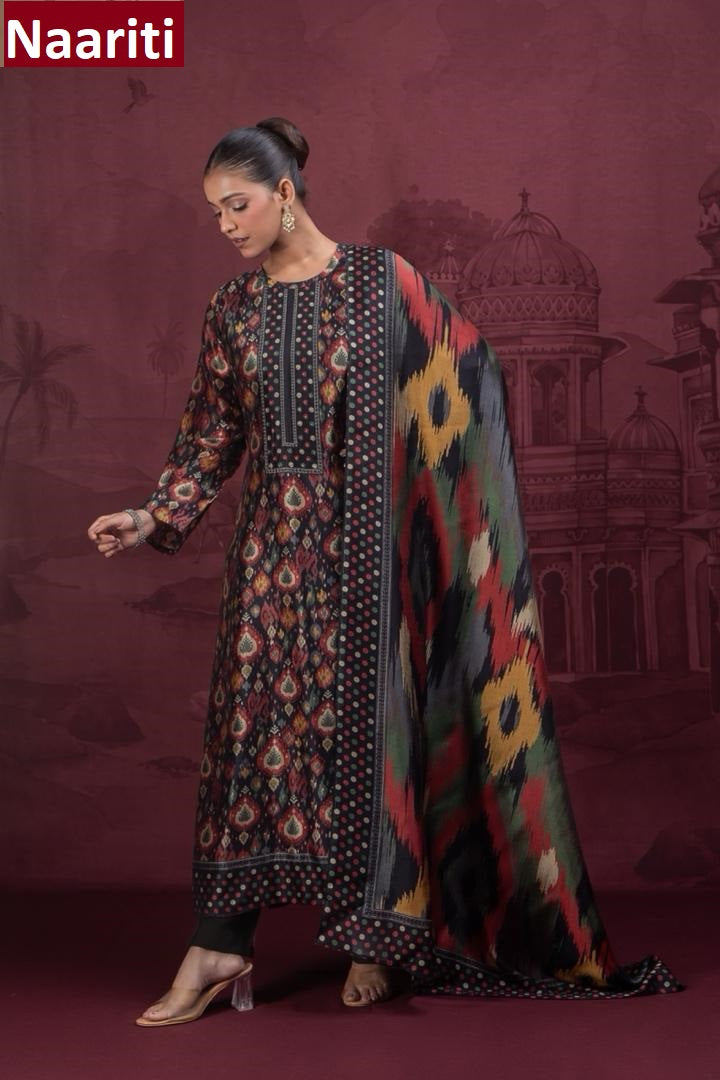 Minahil Naariti Silk Pant Style Suits Supplier Gujarat