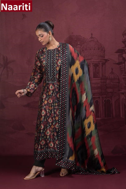 Minahil Naariti Silk Pant Style Suits Supplier Gujarat