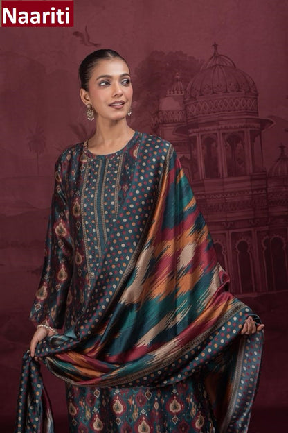 Minahil Naariti Silk Pant Style Suits Supplier Gujarat