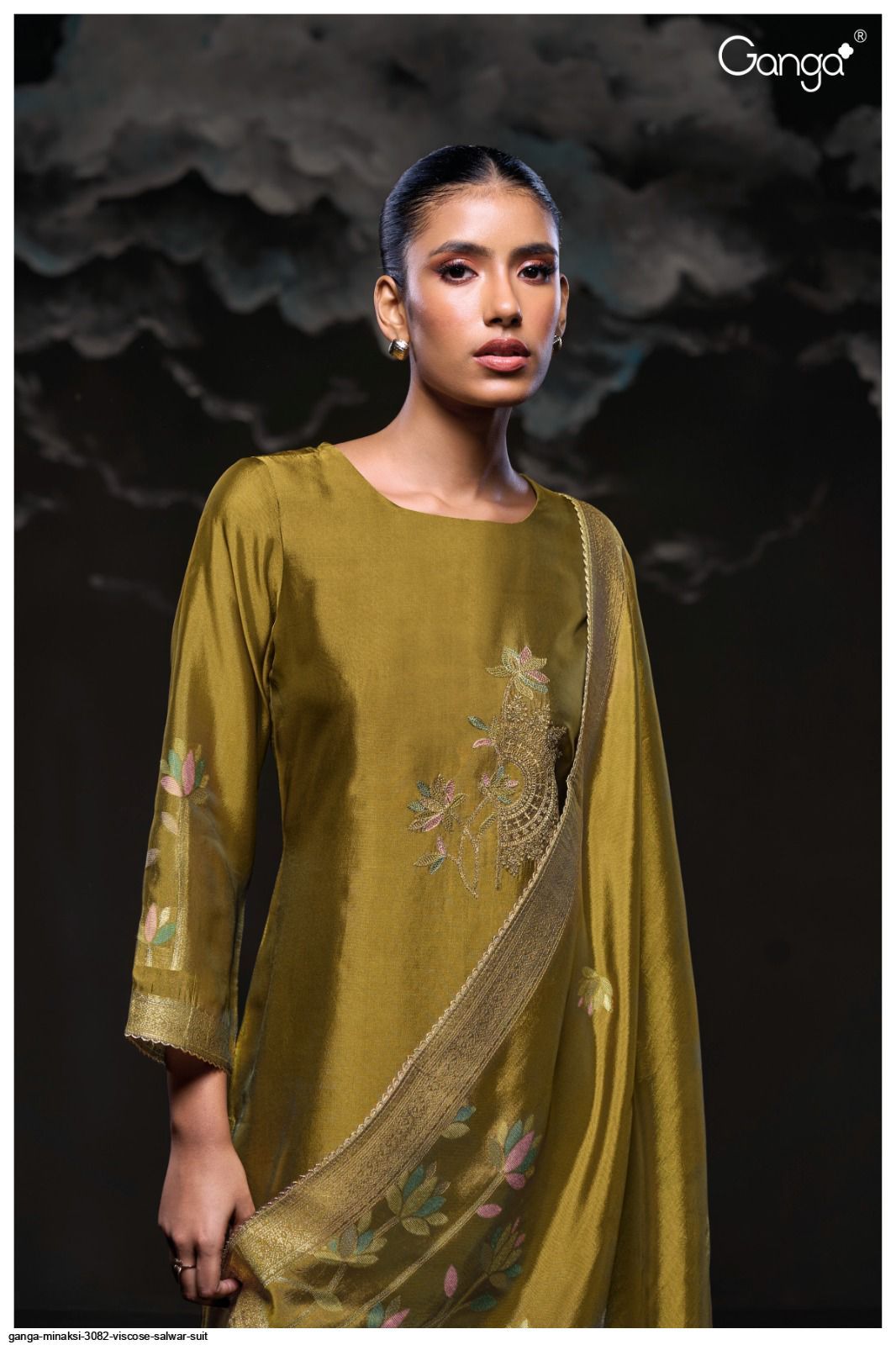 Minakshi 3082 Ganga Premium Viscose Plazzo Style Suits Manufacturer India