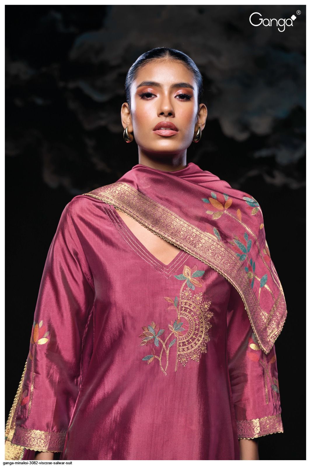 Minakshi 3082 Ganga Premium Viscose Plazzo Style Suits Manufacturer India