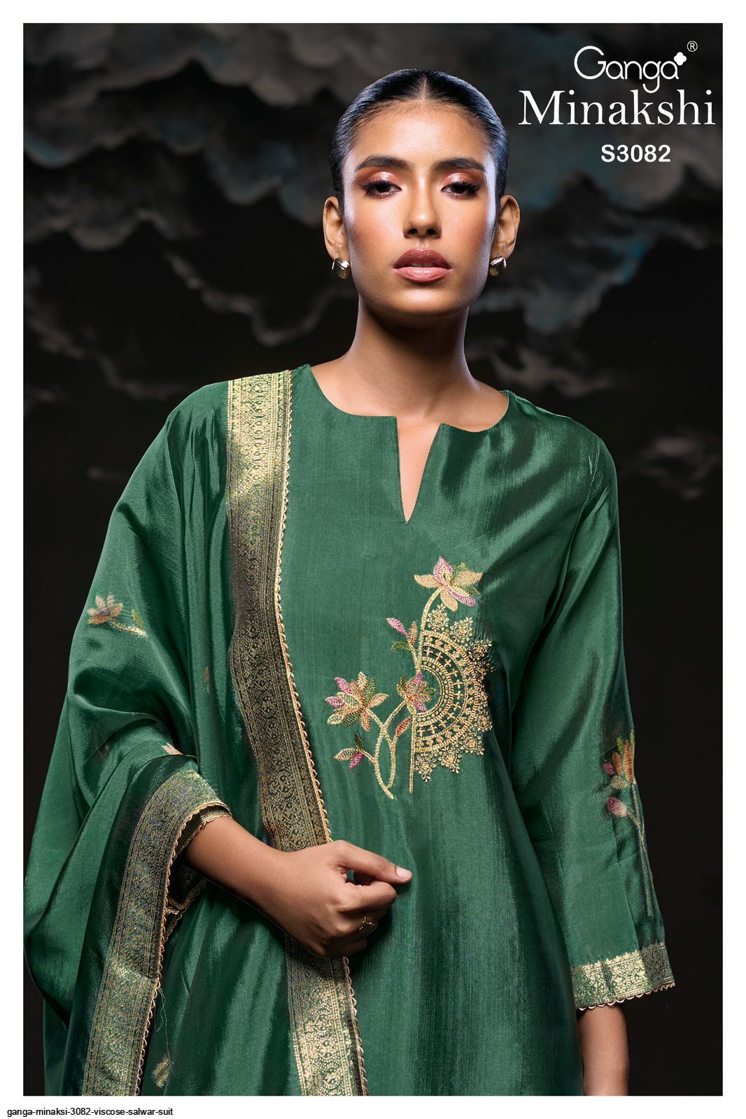 Minakshi 3082 Ganga Premium Viscose Plazzo Style Suits Manufacturer India