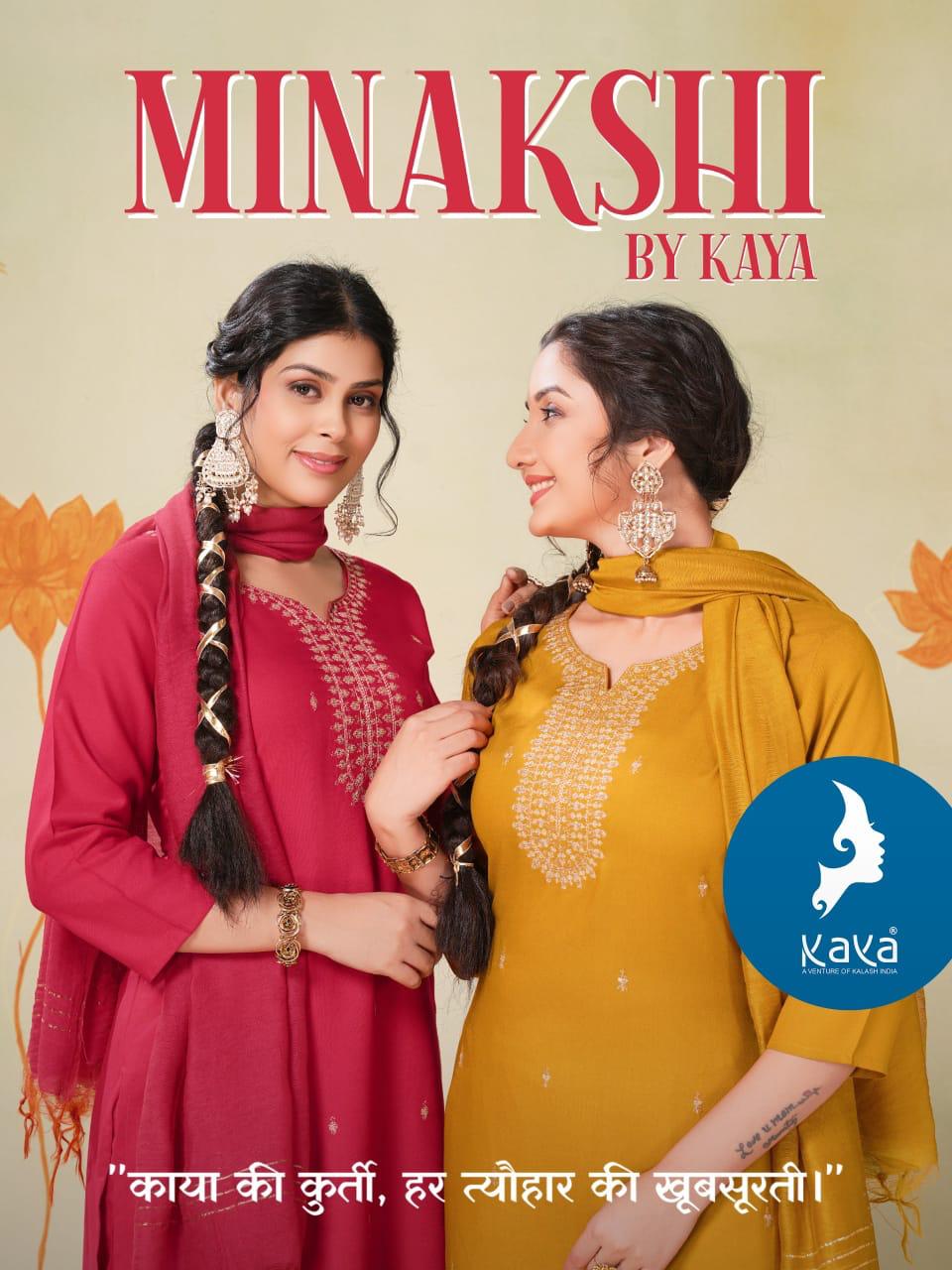 Minakshi Kaya Rayon Readymade Suits Wholesaler Ahmedabad