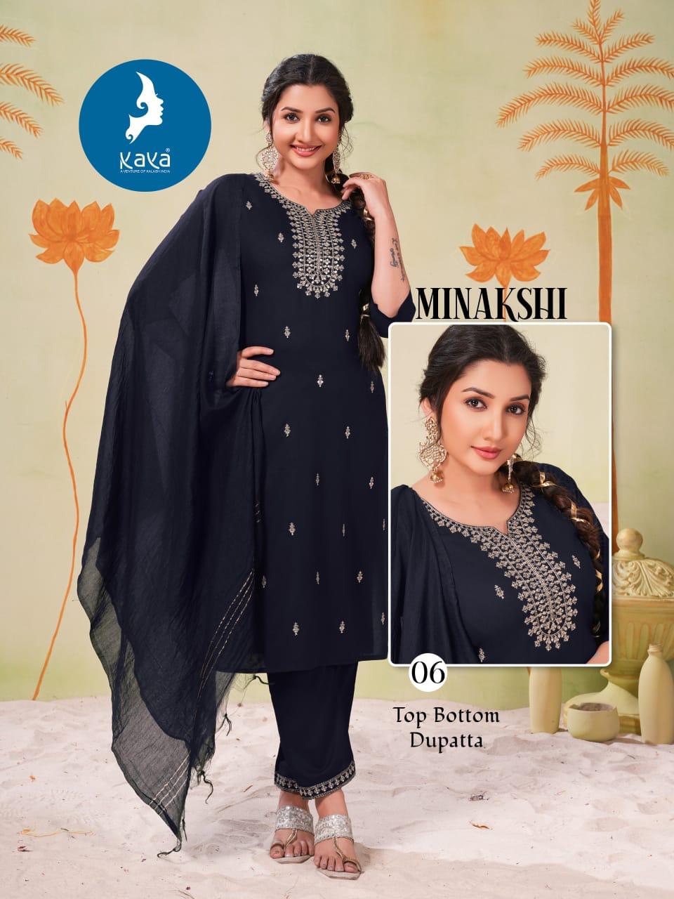 Minakshi Kaya Rayon Readymade Suits Wholesaler Ahmedabad