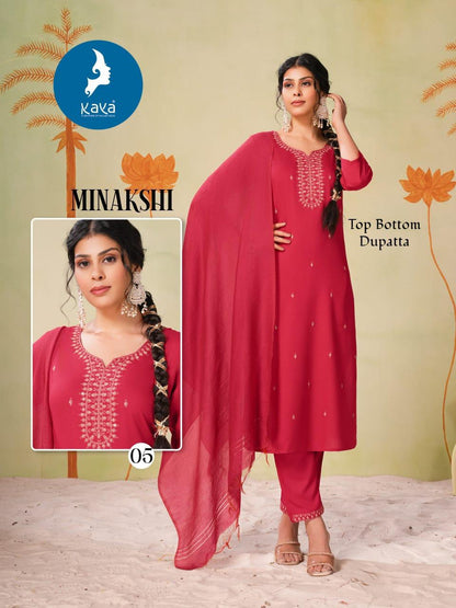 Minakshi Kaya Rayon Readymade Suits Wholesaler Ahmedabad
