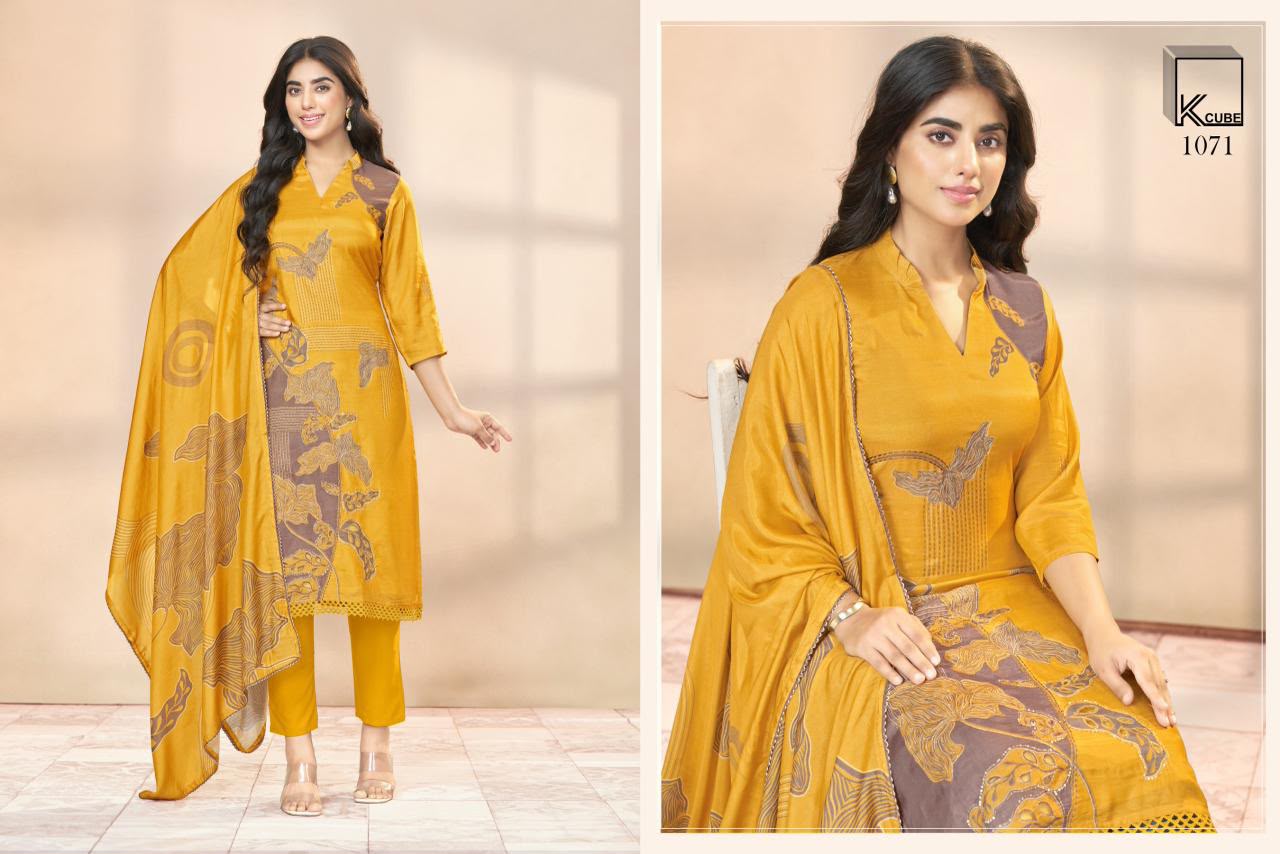 Minal K Cube Muslin Silk Pant Style Suits Supplier Gujarat
