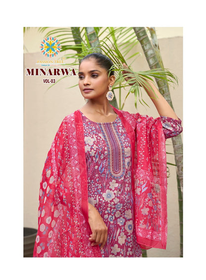 Minarva Vol 3 Passion Tree Capsule Readymade Pant Style Suits Exporter Ahmedabad
