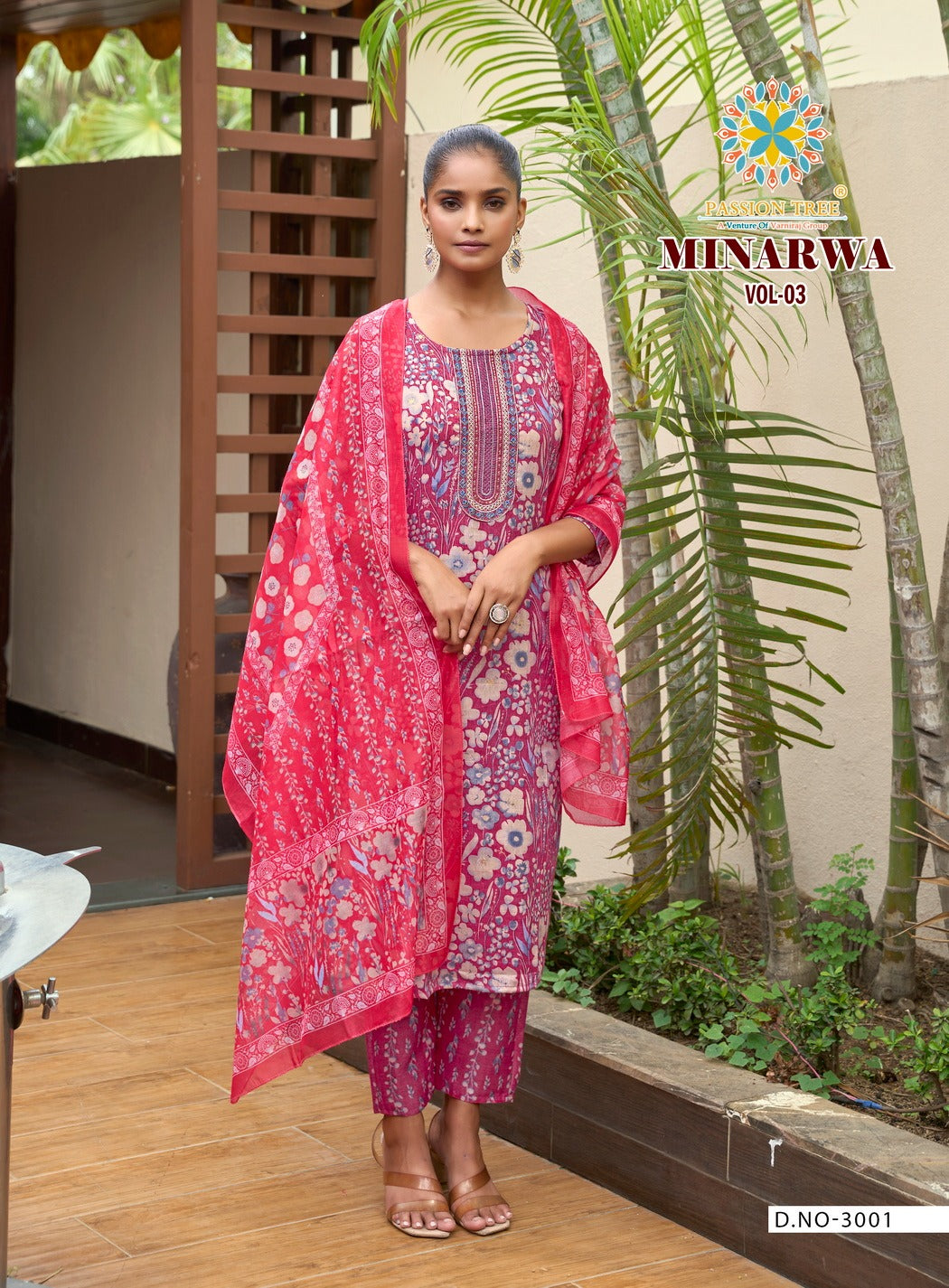 Minarva Vol 3 Passion Tree Capsule Readymade Pant Style Suits Exporter Ahmedabad