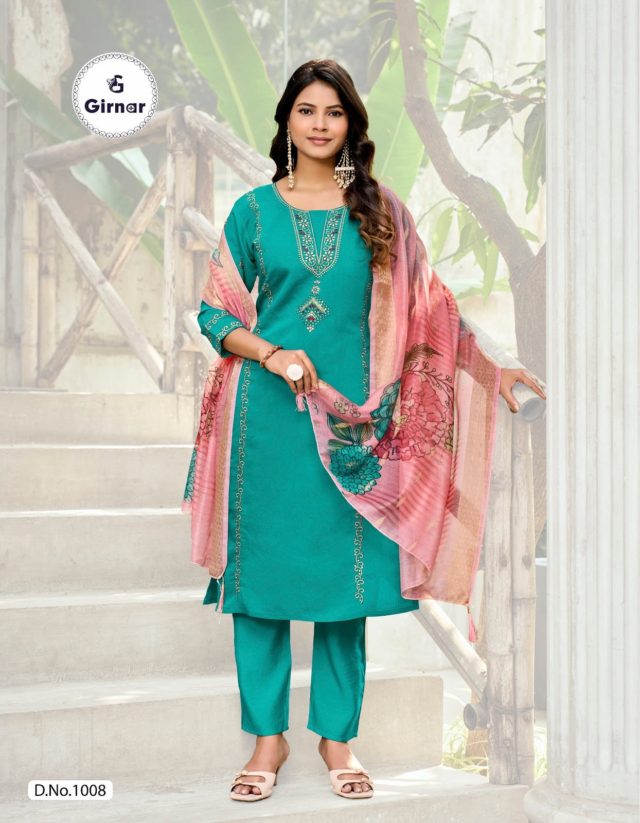 Minaxi Vol 1 Girnar Roman Readymade Pant Style Suits Exporter India
