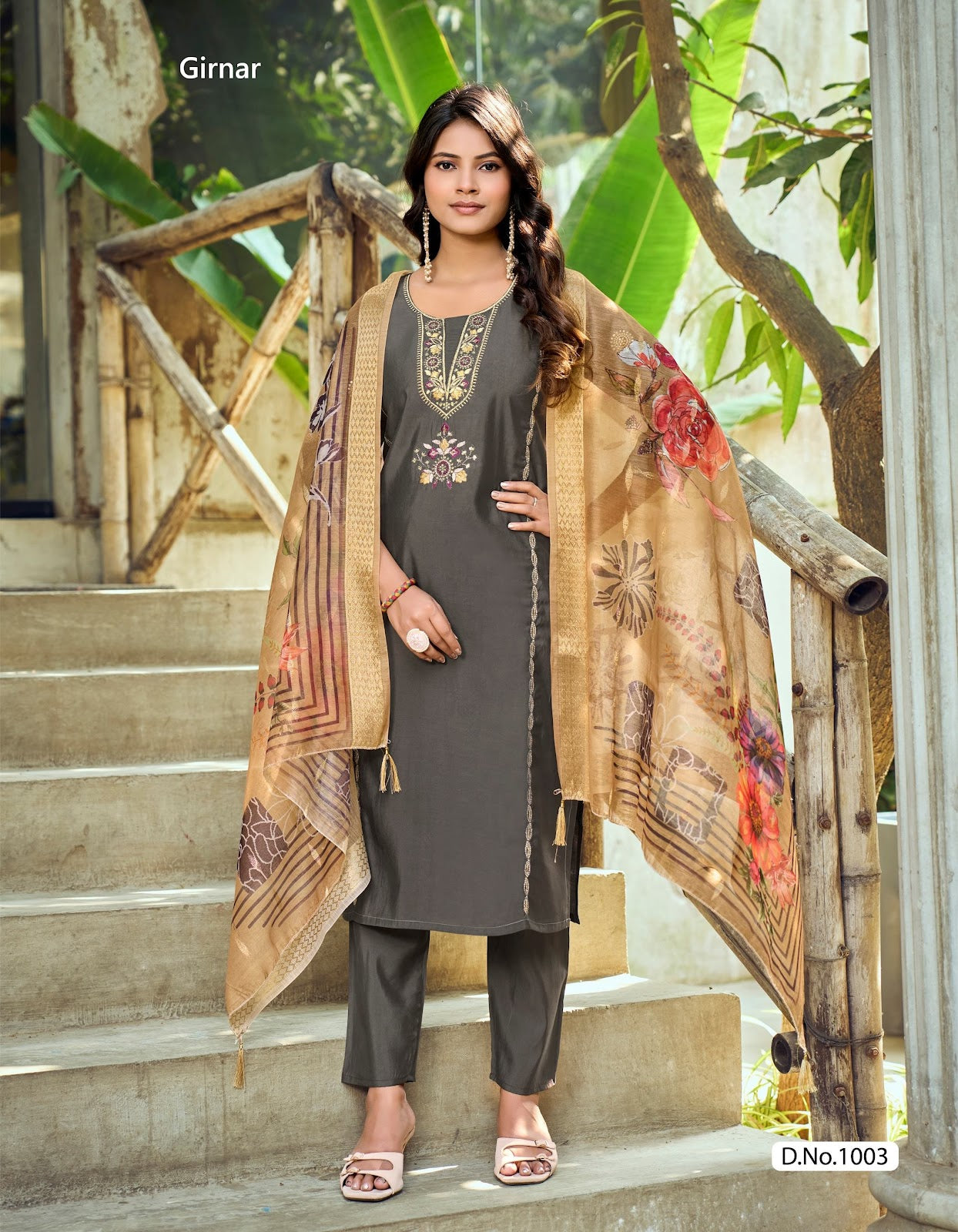 Minaxi Vol 1 Girnar Roman Readymade Pant Style Suits Exporter India