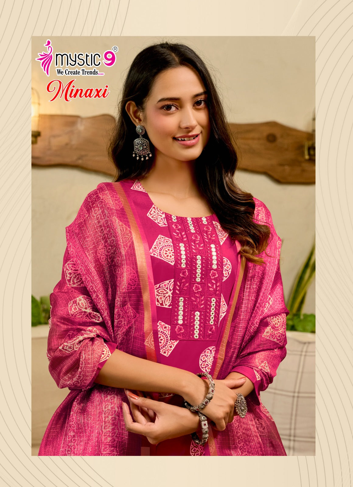 Minaxi Vol 1 Mystic 9 Cotton Dhabu Readymade Pant Style Suits Wholesaler Ahmedabad
