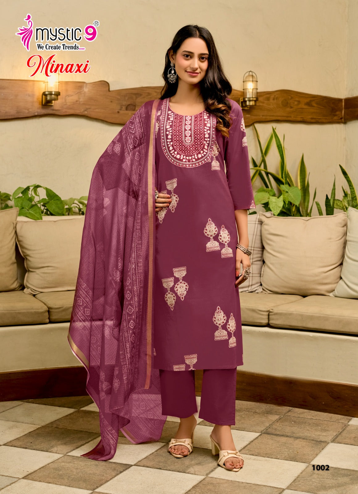 Minaxi Vol 1 Mystic 9 Cotton Dhabu Readymade Pant Style Suits Wholesaler Ahmedabad