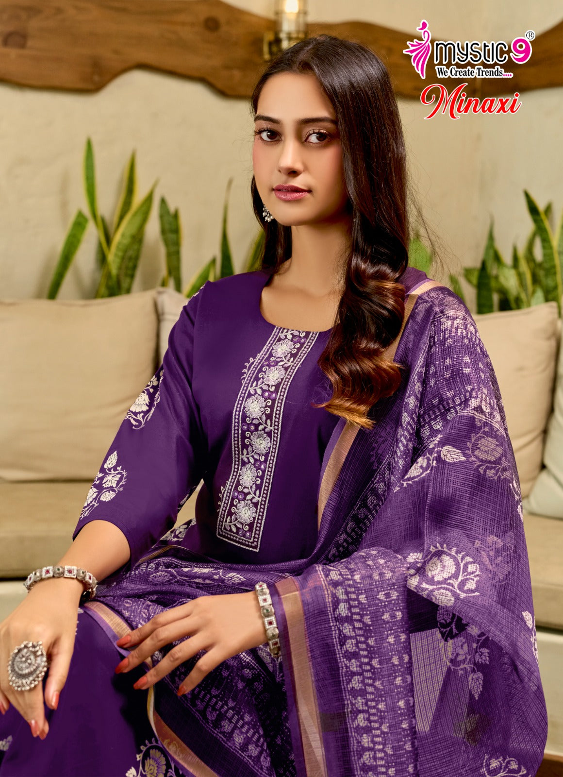 Minaxi Vol 1 Mystic 9 Cotton Dhabu Readymade Pant Style Suits Wholesaler Ahmedabad