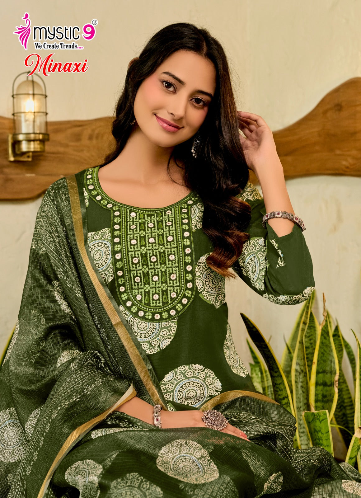 Minaxi Vol 1 Mystic 9 Cotton Dhabu Readymade Pant Style Suits Wholesaler Ahmedabad