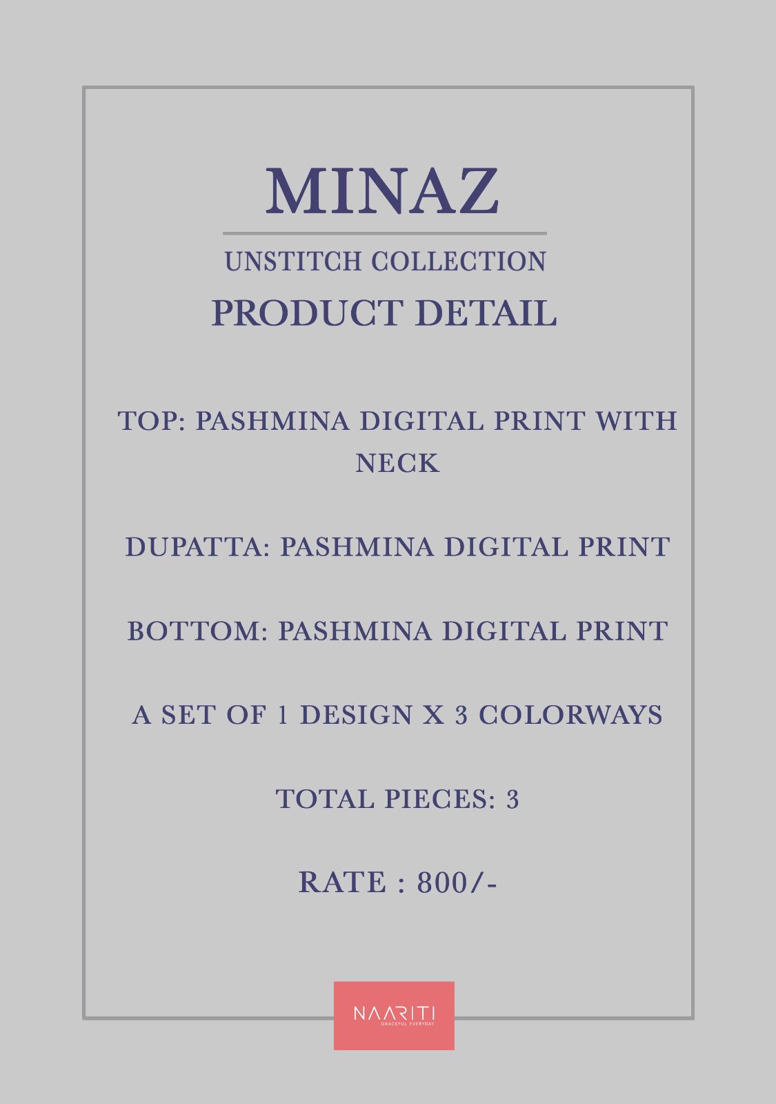 Minaz Naariti Pashmina Suits Exporter Ahmedabad