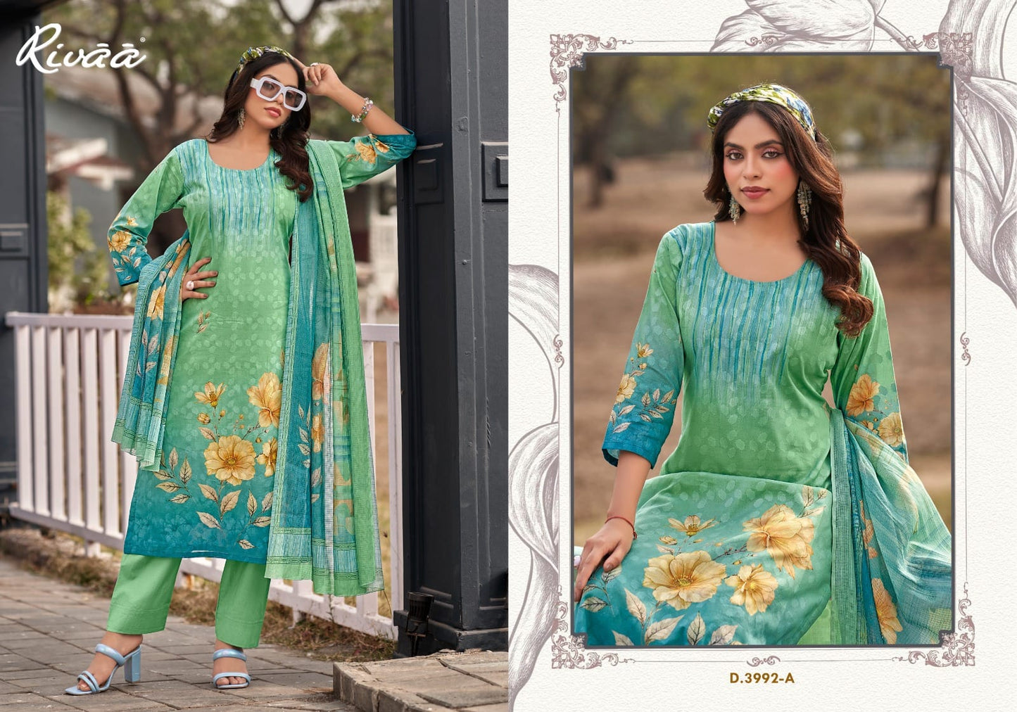 Mini Rivaa Cotton Jacquard Karachi Salwar Suits Wholesale
