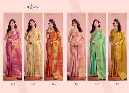 Mini Silk Rajpath Tissue Sarees Manufacturer Ahmedabad