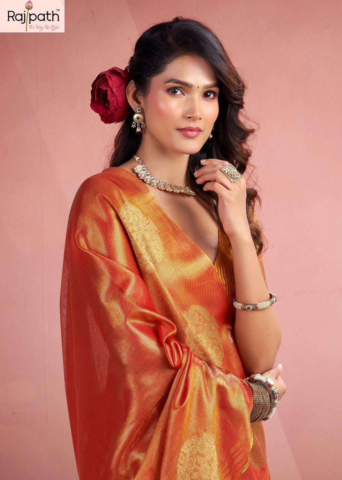 Mini Silk Rajpath Tissue Sarees Manufacturer Ahmedabad