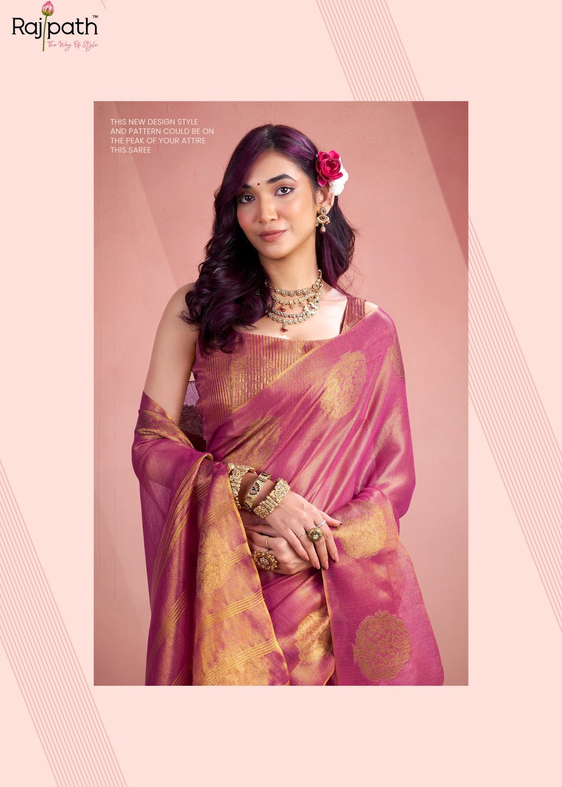 Mini Silk Rajpath Tissue Sarees Manufacturer Ahmedabad