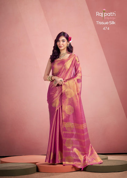 Mini Silk Rajpath Tissue Sarees Manufacturer Ahmedabad