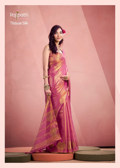 Mini Silk Rajpath Tissue Sarees Manufacturer Ahmedabad