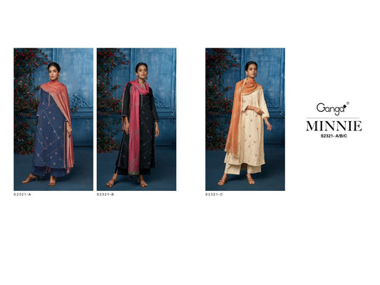 Minnie 2321 Ganga Cotton Plazzo Style Suits