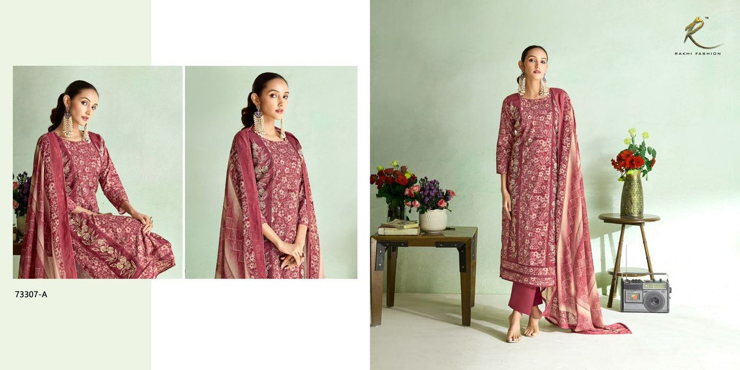 Mint Haze Rakhi Fashion Cotton Pant Style Suits Exporter Gujarat