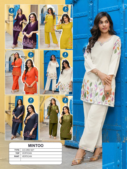 Mintoo Kaya Vertican Co Ord Set Supplier Ahmedabad
