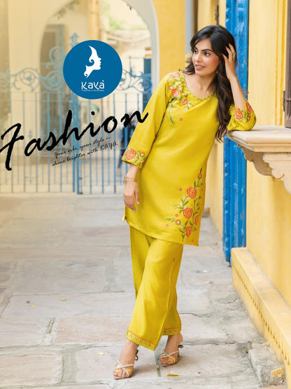 Mintoo Kaya Vertican Co Ord Set Supplier Ahmedabad