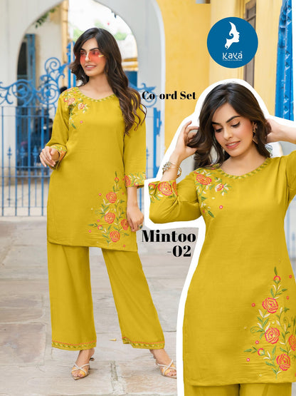 Mintoo Kaya Vertican Co Ord Set Supplier Ahmedabad