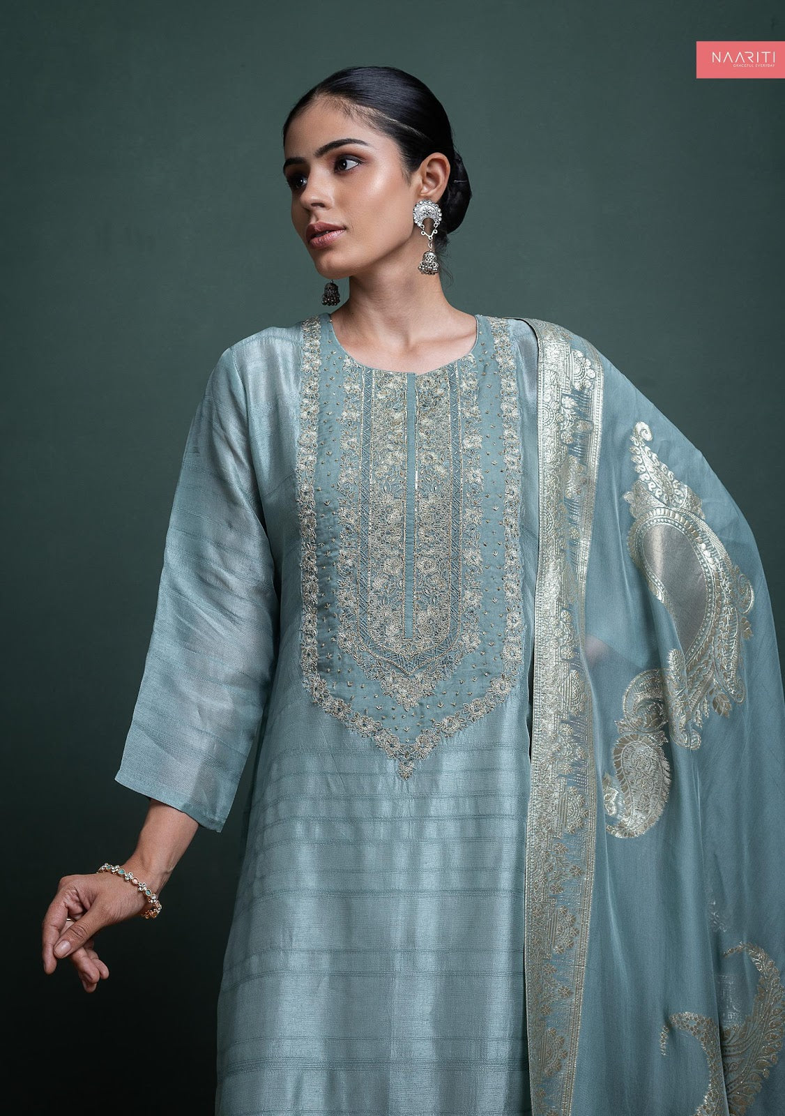 Minza Naariti Tusser Pant Style Suits Manufacturer Gujarat
