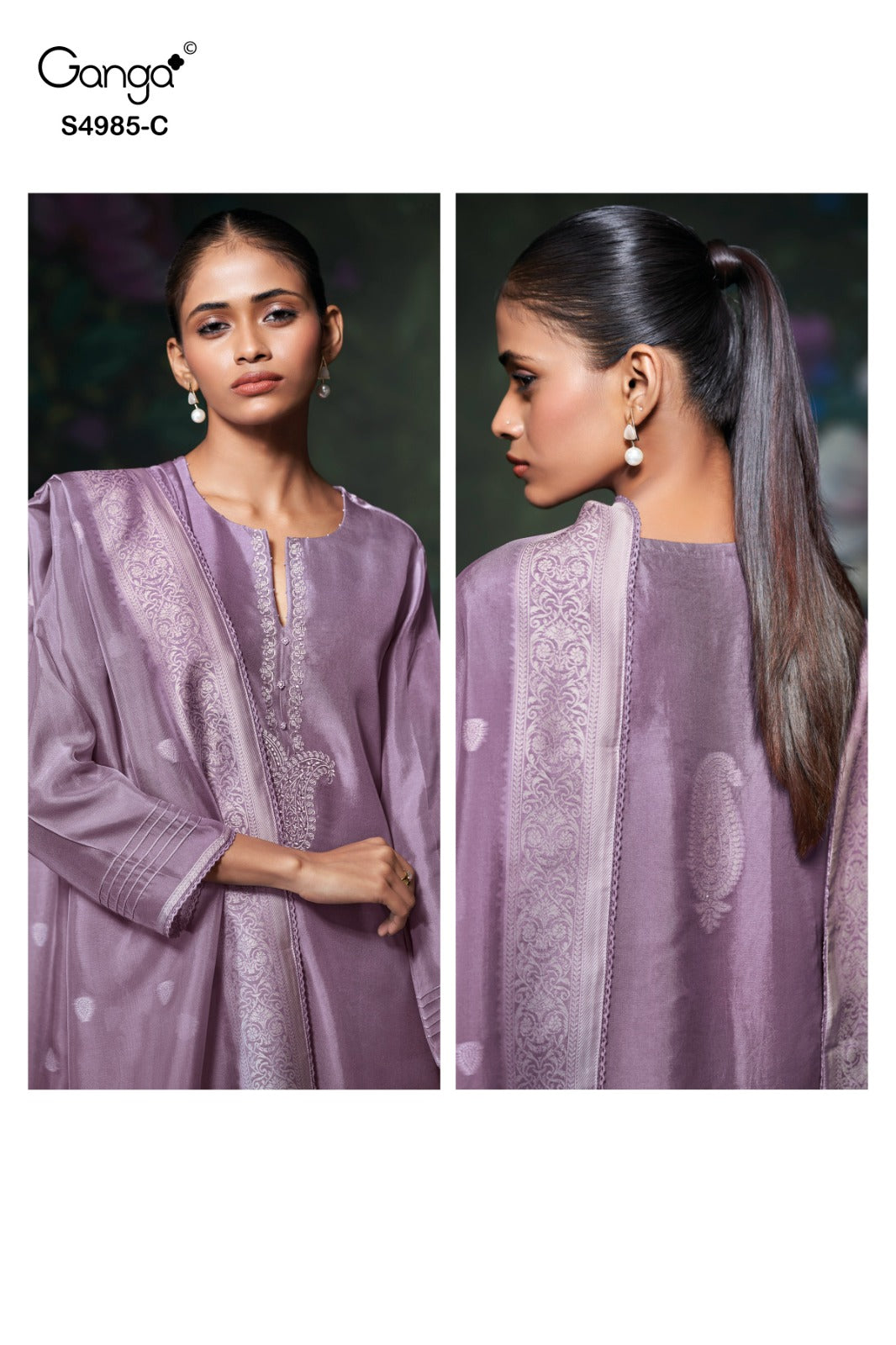 Miorra S4985 Ganga Woven Silk Plazzo Style Suits Supplier India