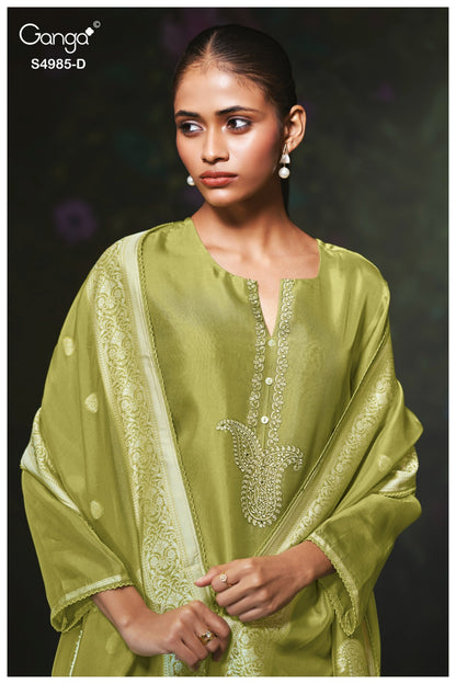 Miorra S4985 Ganga Woven Silk Plazzo Style Suits Supplier India