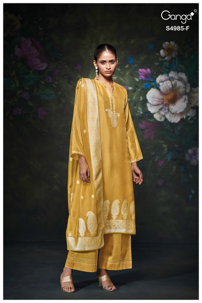 Miorra S4985 Ganga Woven Silk Plazzo Style Suits Supplier India