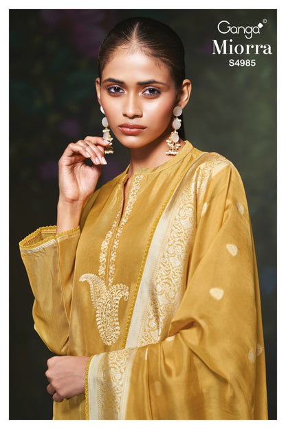 Miorra S4985 Ganga Woven Silk Plazzo Style Suits Supplier India