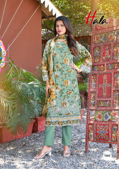 Mira Nur Vol 1 Hala Cotton Karachi Salwar Suits Wholesale Rate