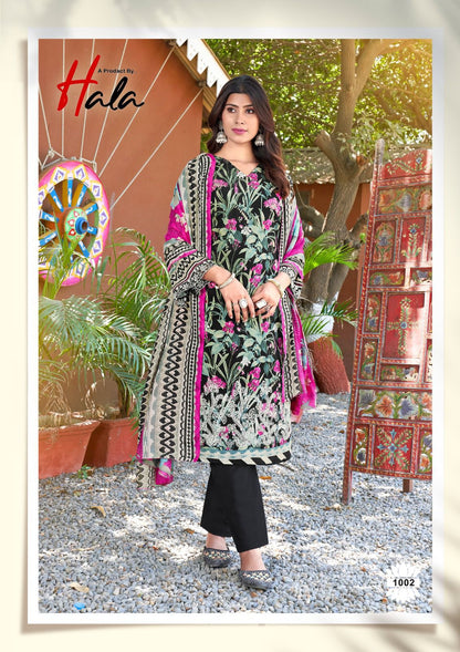 Mira Nur Vol 1 Hala Cotton Karachi Salwar Suits Wholesale Rate