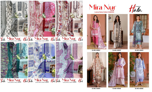 Mira Nur Vol 6 Hala Lawn Cotton Open Pictures Karachi Salwar Suits Manufacturer Gujarat