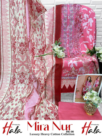 Mira Nur Vol 6 Hala Lawn Cotton Open Pictures Karachi Salwar Suits Manufacturer Gujarat