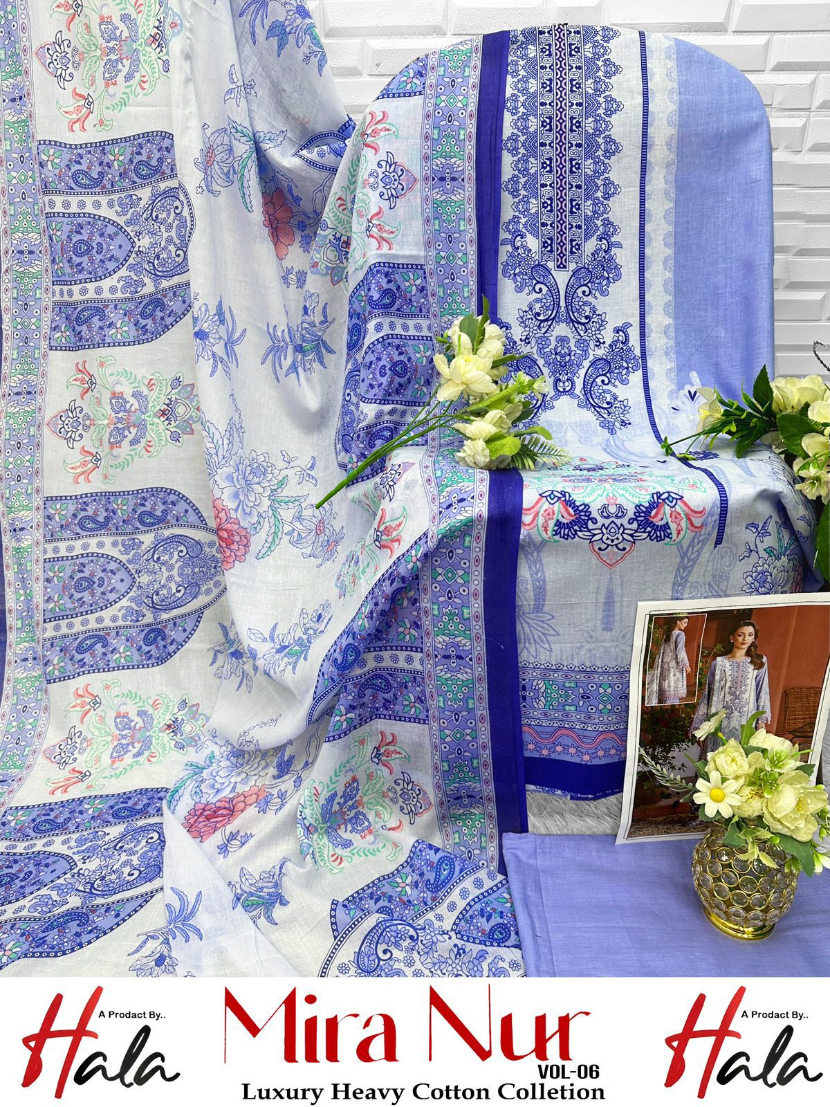 Mira Nur Vol 6 Hala Lawn Cotton Open Pictures Karachi Salwar Suits Manufacturer Gujarat