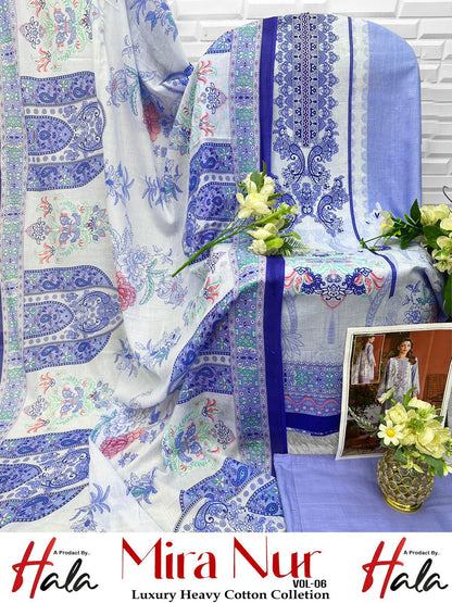Mira Nur Vol 6 Hala Lawn Cotton Open Pictures Karachi Salwar Suits Manufacturer Gujarat