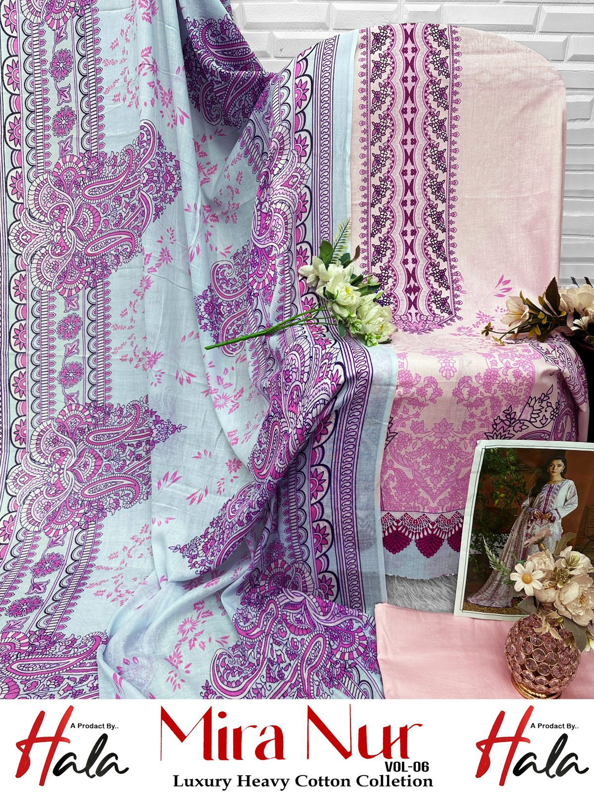 Mira Nur Vol 6 Hala Lawn Cotton Open Pictures Karachi Salwar Suits Manufacturer Gujarat