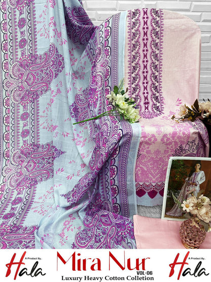 Mira Nur Vol 6 Hala Lawn Cotton Open Pictures Karachi Salwar Suits Manufacturer Gujarat