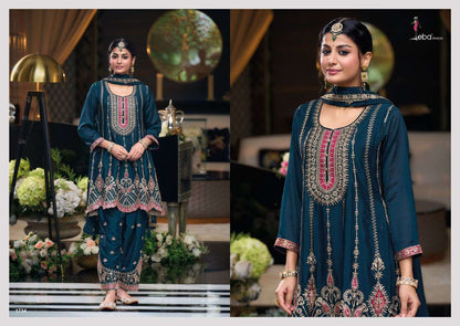 Miraah Vol 2 Eba Lifestyle Chinon Afghani Readymade Suit Exporter India