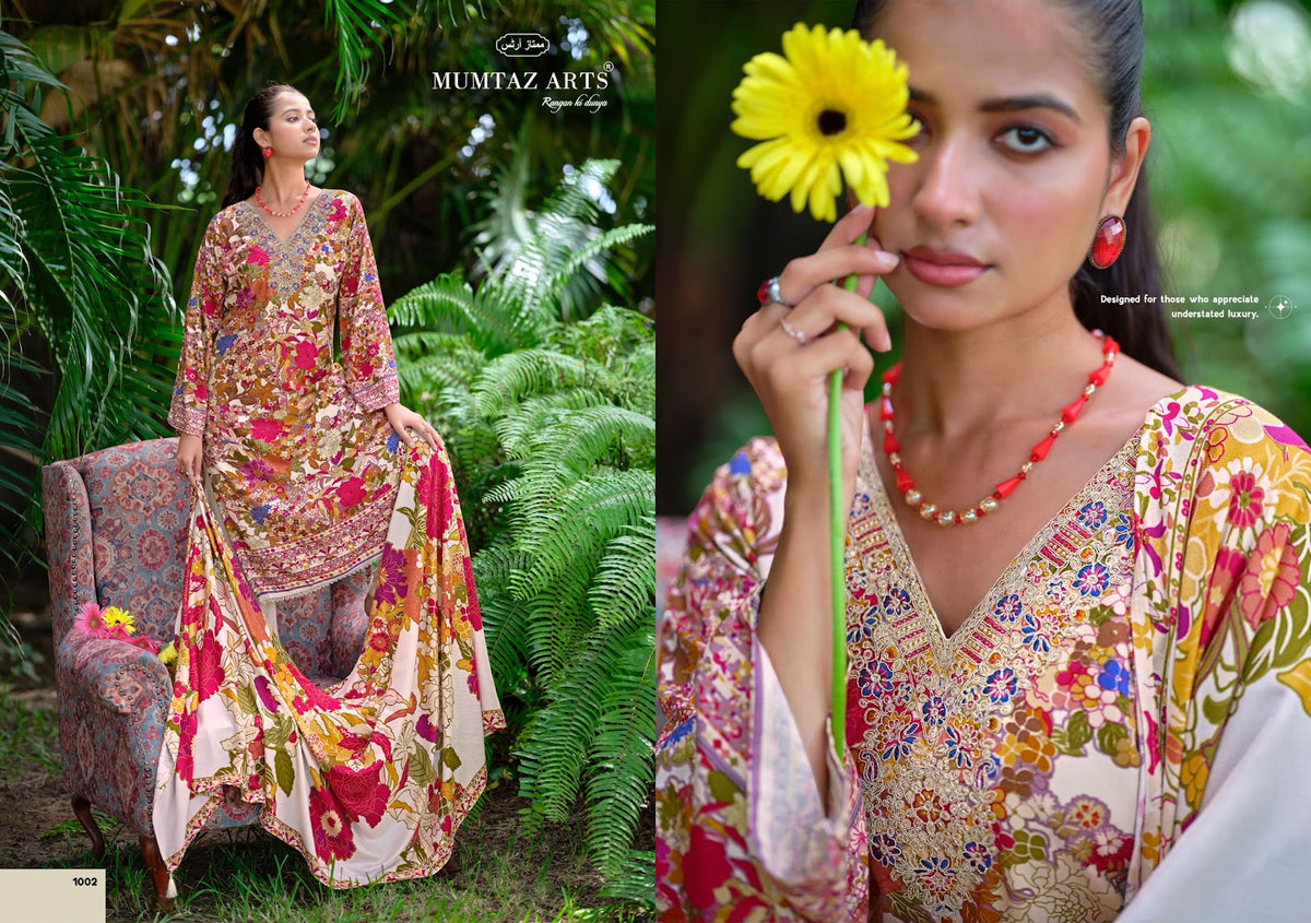 Miraaj Mumtaz Arts Viscose Pashmina Suits Supplier India